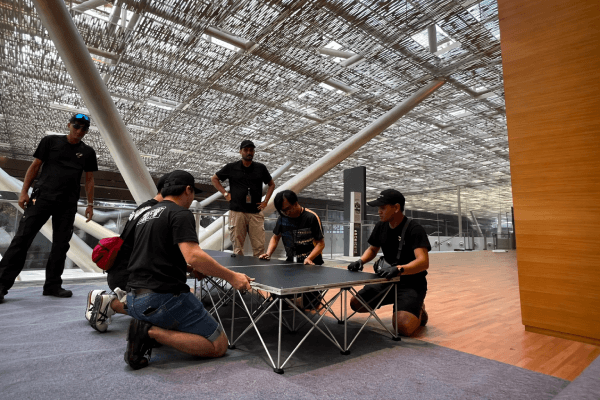 Modular stage rental setup at National Gallery Singapore